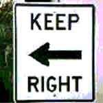keep right