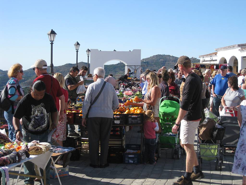 weekly market in frigiliana, near nerja