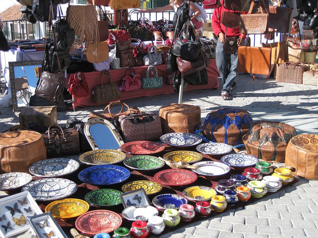 market in frigiliana village, spain