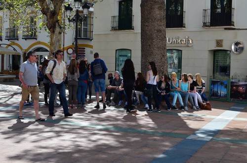 sitting around, Nerja