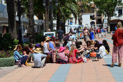 Filming in Nerja