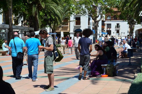 Filming in Nerja