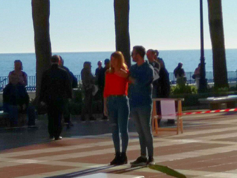 Filming in Nerja