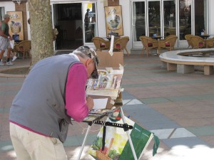 artist on the Balcon de Europa, Nerja