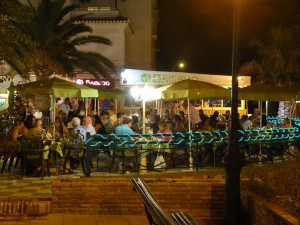 Plaza Fabrica de los Cangrejos, Nerja, by night