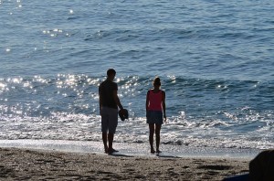Bathers, Calahonda beach, Nerja