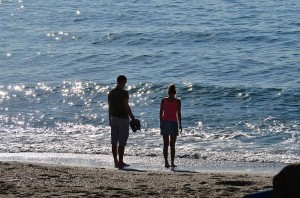 Bathers, Calahonda beach, Nerja