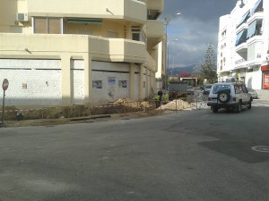 calle Chaparil roadworks