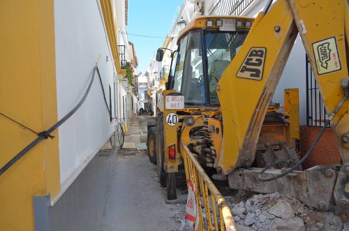 Calle Trancos roadworks, Nerja