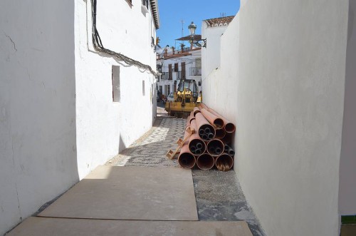 Calle Trancos roadworks, Nerja