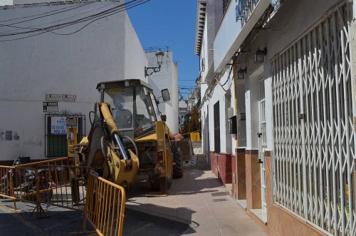 Calle Trancos roadworks, Nerja