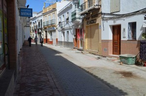 Calle El Barrio, Nerja, roadworks