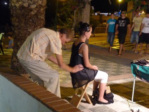 Plaza Fabrica de los Cangrejos, Nerja, by night