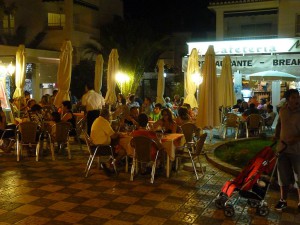 Plaza Fabrica de los Cangrejos, Nerja, by night