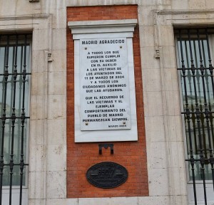 Puerta del Sol , Madrid, commemorative plaque