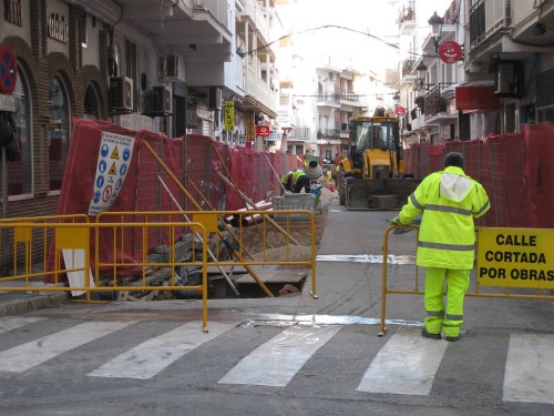 Nerja, roadworks