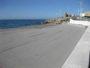 Torrecilla beach, Nerja, erosion