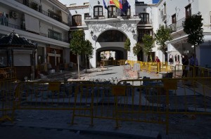 calle Carmen, Nerja, roadworks