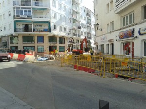 roadworks, Nerja