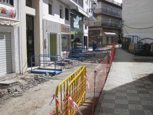 calle El Barrio roadworks, Nerja
