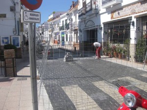 calle Los Huertos roadworks, Nerja